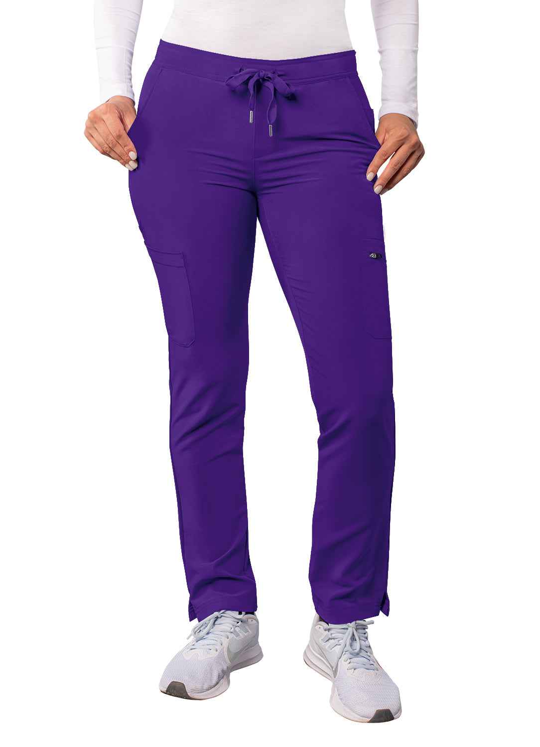 Grape Petite Skinny Leg Cargo Drawstring Pant