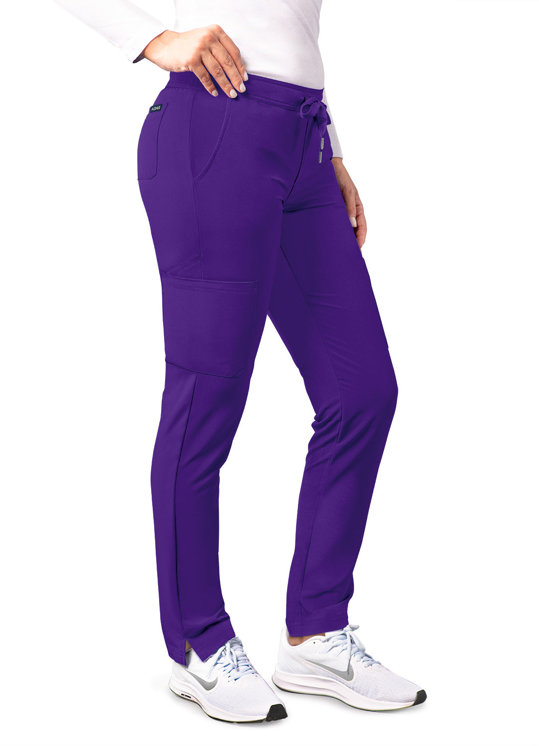 Grape Petite Skinny Leg Cargo Drawstring Pant