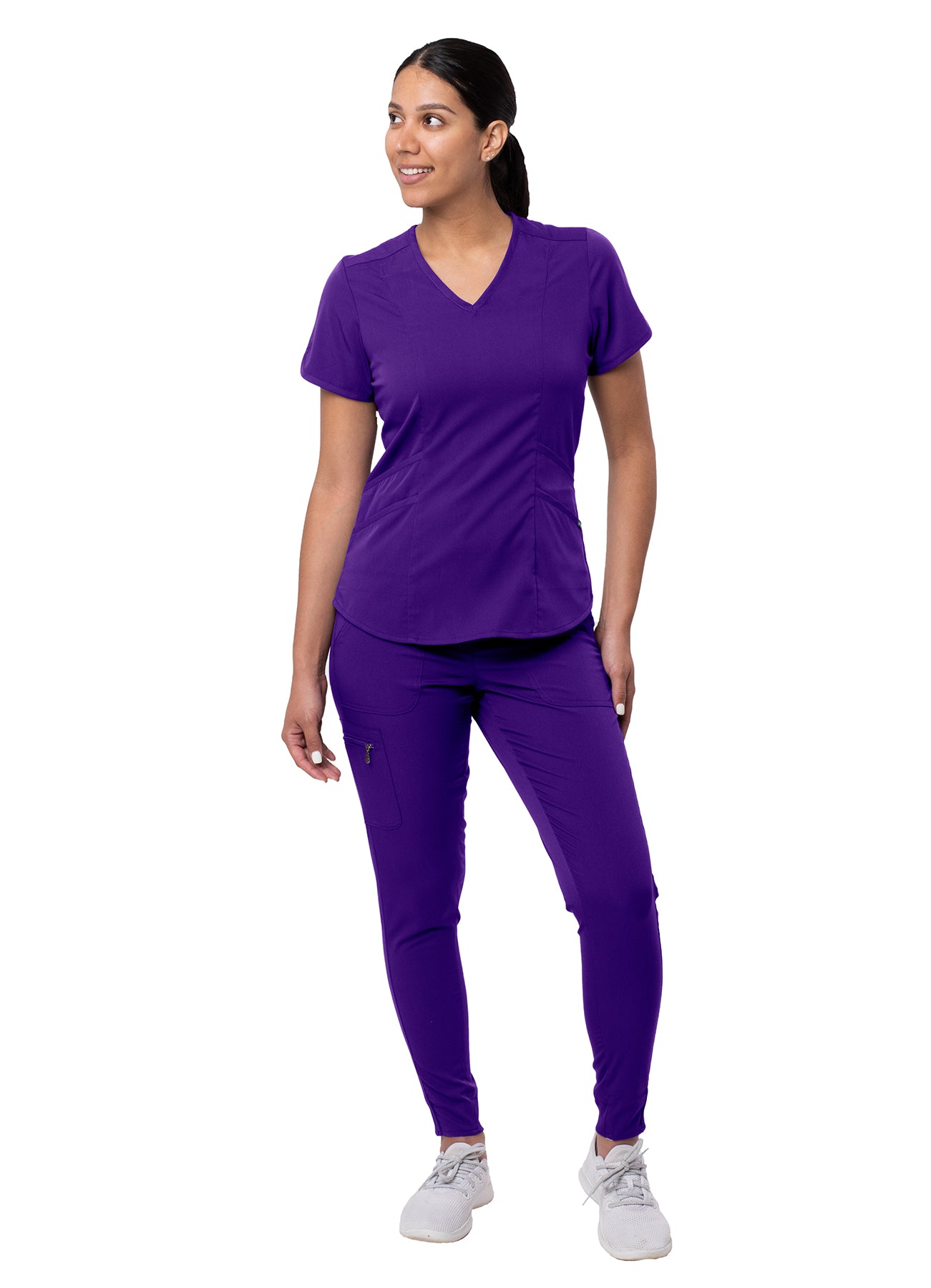 Grape Modern Athletic Jogger Scrub Set
