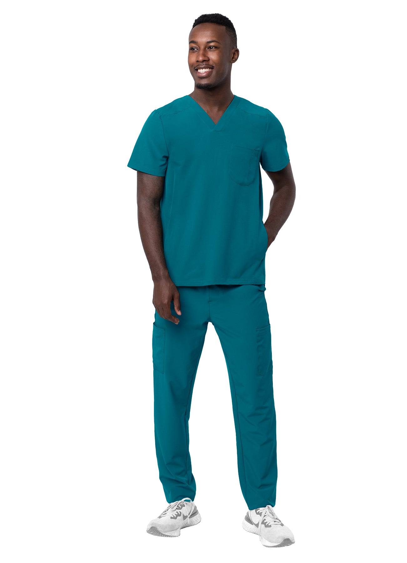 ADAR ADDITION Men's Go-Everyday Cargo Scrub Sets - All colors