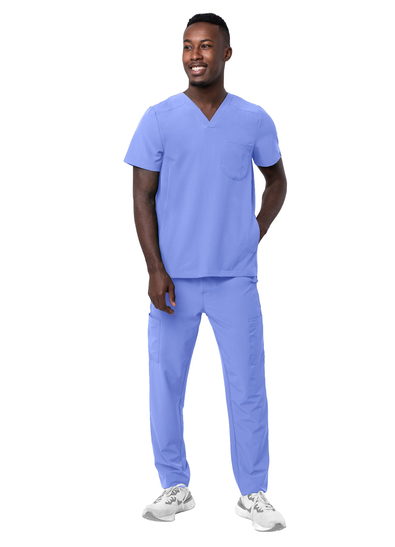 ADAR ADDITION Men's Go-Everyday Cargo Scrub Sets - All colors
