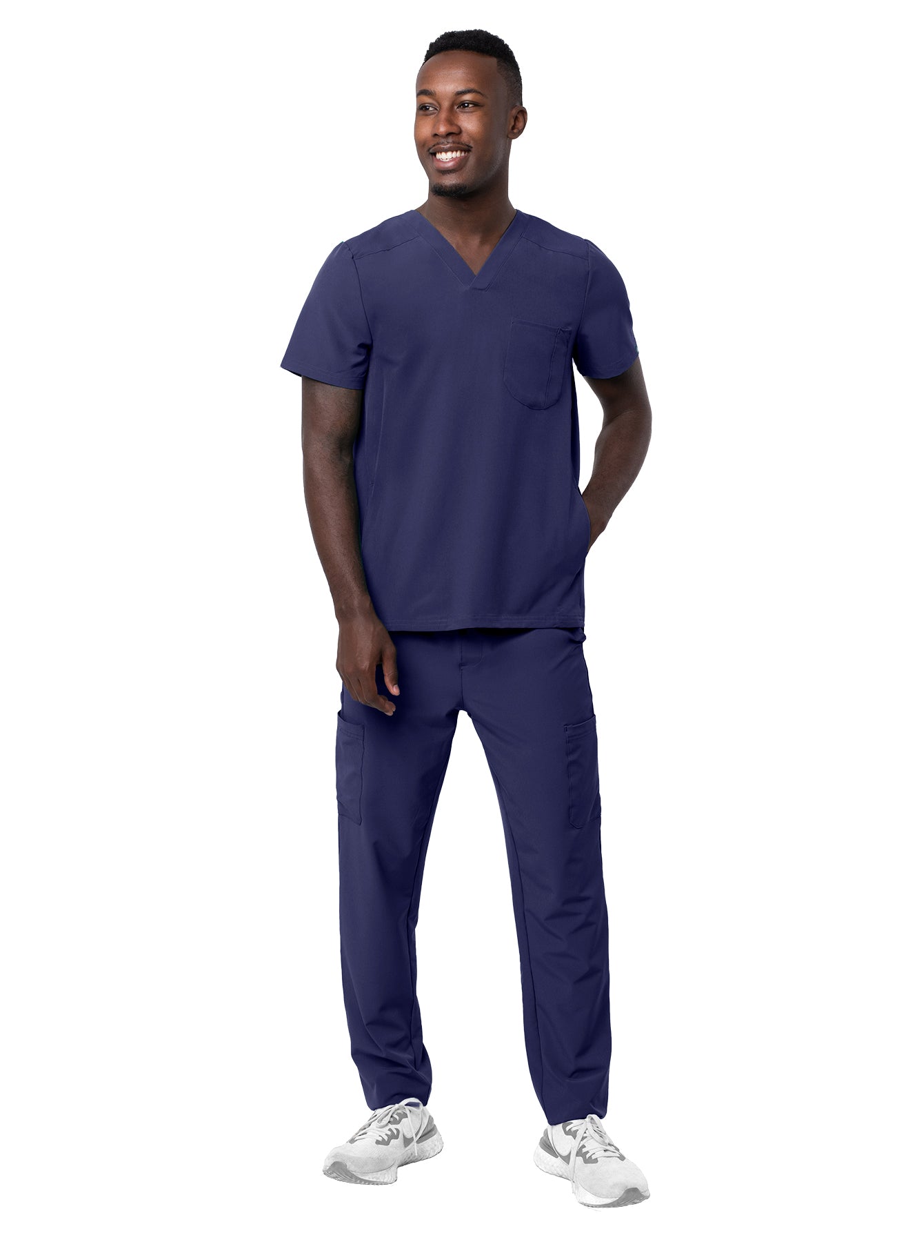ADAR ADDITION Men's Go-Everyday Cargo Scrub Sets - All colors