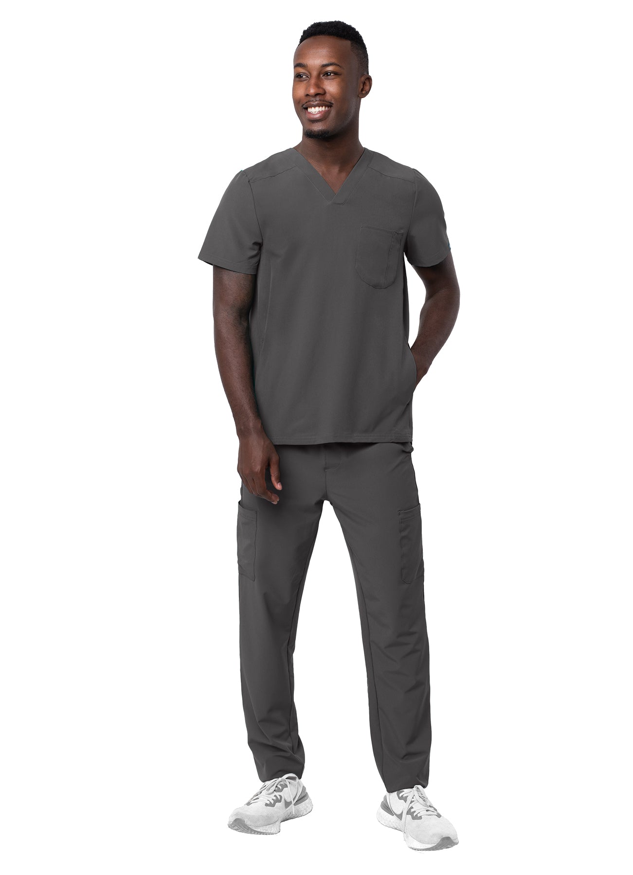 ADAR ADDITION Men's Go-Everyday Cargo Scrub Sets - All colors