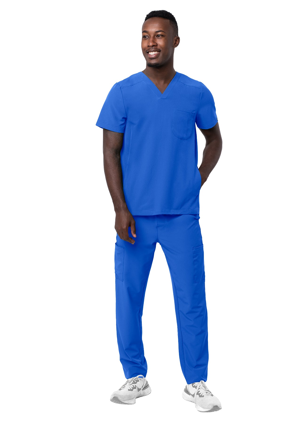 ADAR ADDITION Men's Go-Everyday Cargo Scrub Sets - All colors