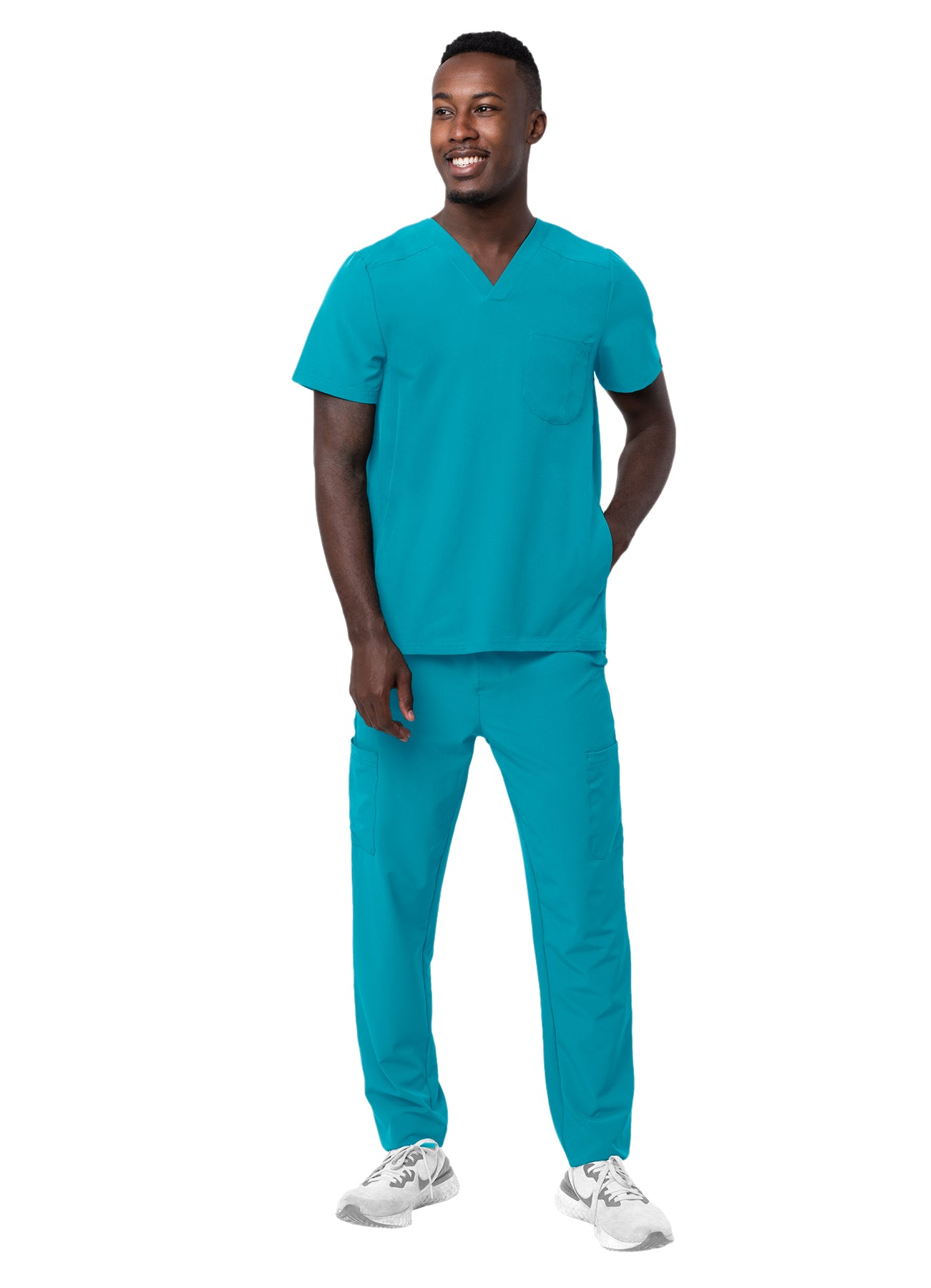 ADAR ADDITION Men's Go-Everyday Cargo Scrub Sets - All colors