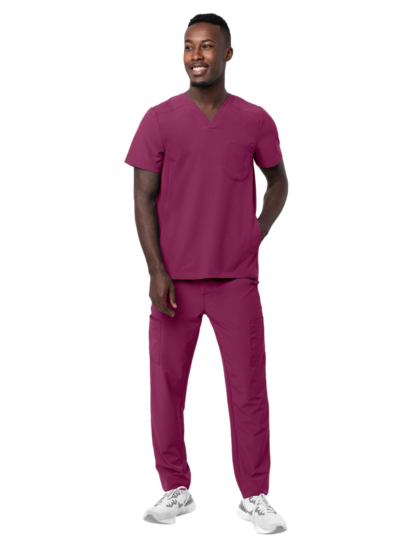 ADAR ADDITION Men's Go-Everyday Cargo Scrub Sets - All colors