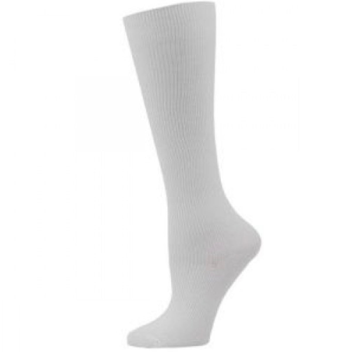 Women Solid White Compression Socks - Regular