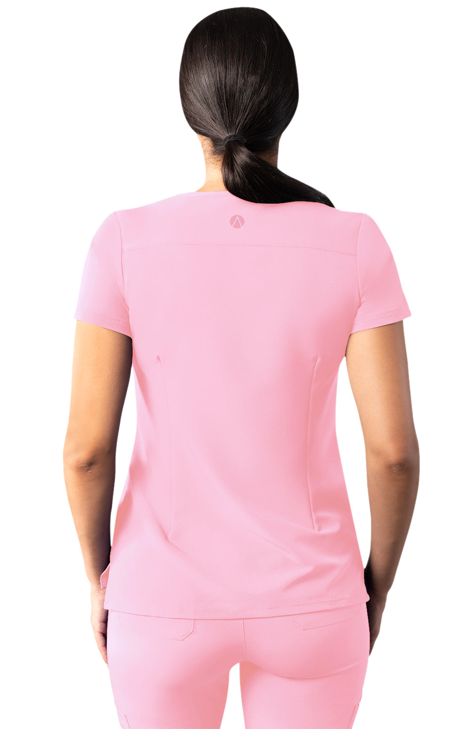 Soft Pink Modern V-Neck Top