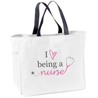 I Love Being a Nurse Canvas Tote Bag